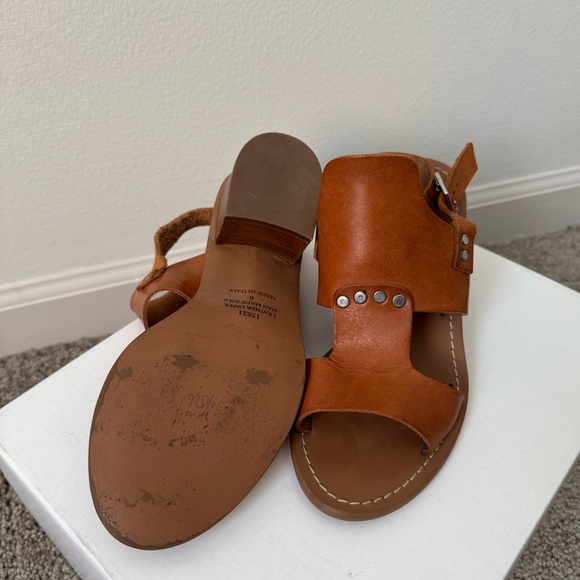 Barbara Barbieri Brown Leather Slingback Sandal Made in ITALY Size 6 - Picture 8 of 9